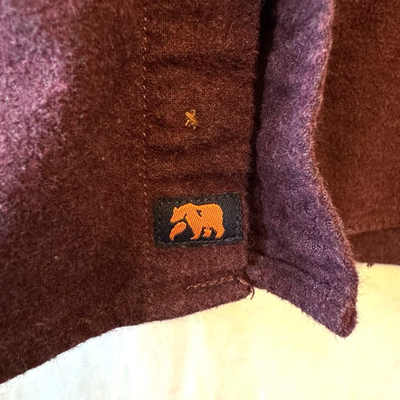 The Normal Brand Shirt Mens Size XL Plum Purple Long Sleeve Flannel - Picture 6 of 11